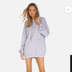 Michael Lauren BRAYDEN PULLOVER HOODIE DRESS
